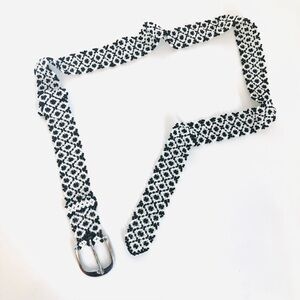 Black and White Beaded Belt
